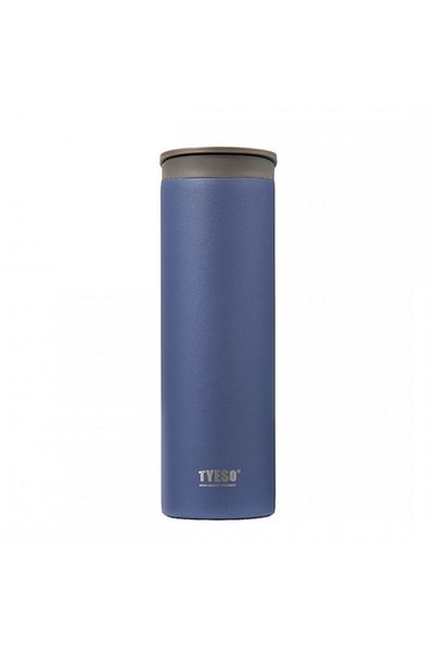Tyeso Flat Termos Vakumlu Paslanmaz Çelik Taşıma Saplı 500 ml Mavi