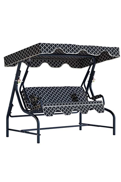 Yekta Home Yekta Bahçe Salıncağı 3 Kişilik Gölgelikli Salıncak 200 Cm Karaburun