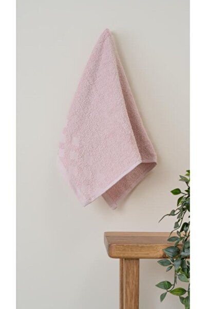 Bluenity Harem Guest Bathroom / Kitchen Towel - 100% Natural Cotton, 30X50 Cm, Powder