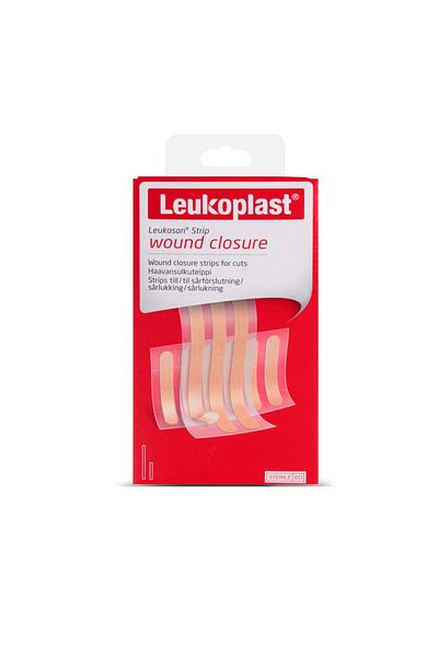 Leukotape شريط Leukoplast Leukosan 6 مم × 38 مم (6 قطع) ، 6 مم × 75 مم (3 قطع) شريط إغلاق الجروح