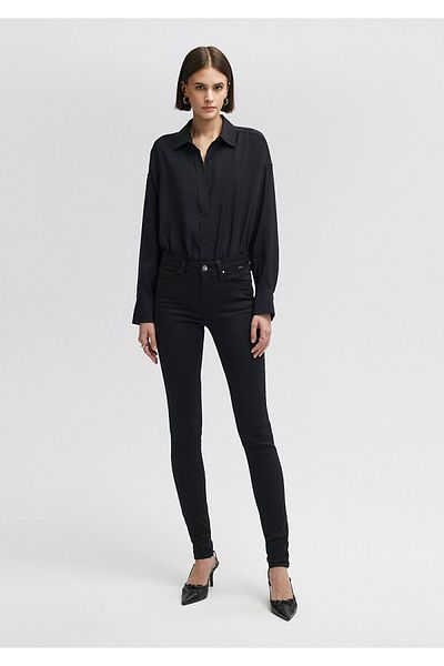 Mavi Alissa Gold Klassische schwarze Jeanshose 1067822002