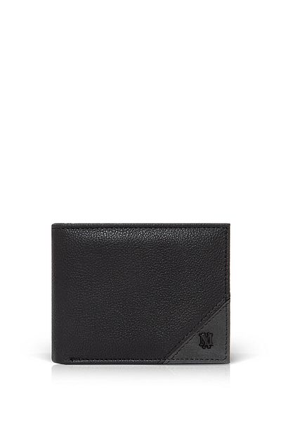 Mavi Schwarze Geldbörse mit Siegellogo 091857-900