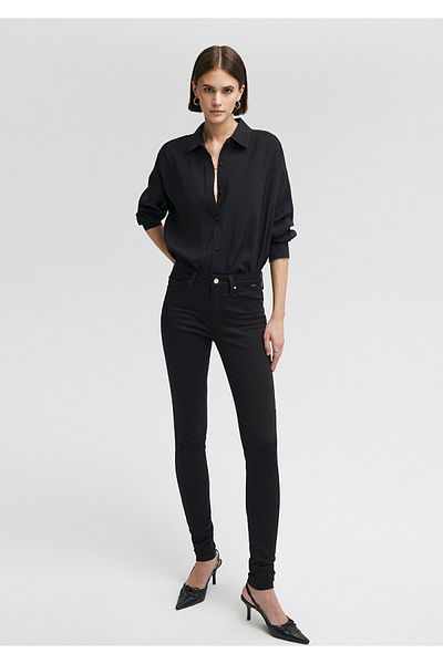 Mavi Alissa Gold Klassische schwarze Jeanshose 1067822002