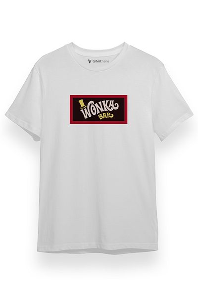 Tshirthane Willy Wonka Wonka Bar Λευκό κοντομάνικο ανδρικό μπλουζάκι