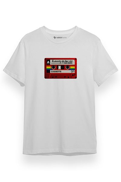 Tshirthane Ανδρικό μπλουζάκι με κοντό μανίκι Stranger Things Cassette White