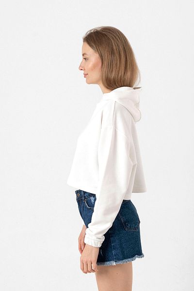 Tshirthane سترة بقلنسوة نسائية من Bridgerton Pall Mall بشعار Ecru