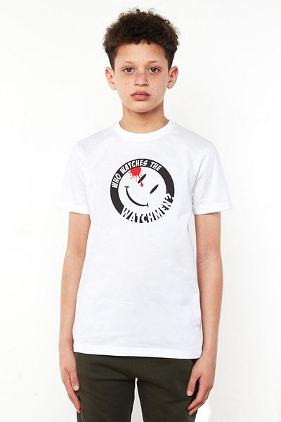 Tshirthane Watchmen Who Watches The Watchmen Λευκό παιδικό μπλουζάκι Bisikletyaka