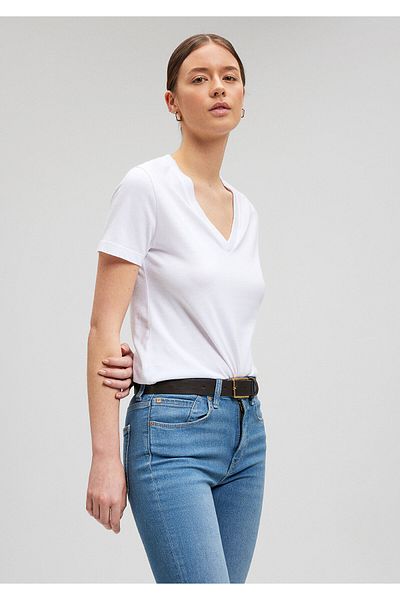 Mavi Tricou modal Lux Touch alb slim fit -1600956-620