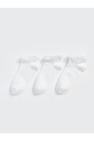 LC Waikiki LCW Kids Детайлни момичешки чорапи 3 чифта (W4)