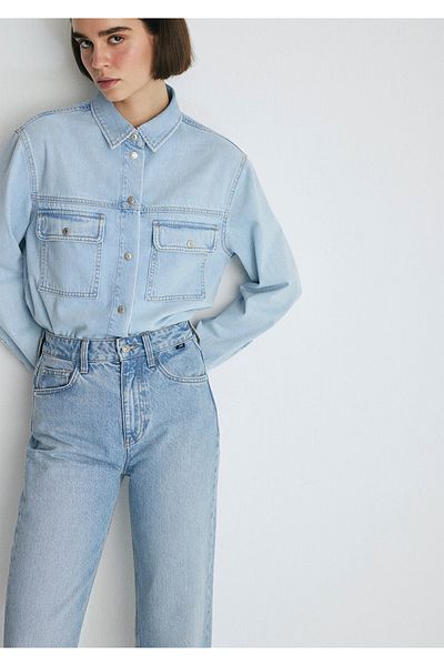 Mavi Victoria All Blue Shaded Offene Jeanshose 101072 -34111