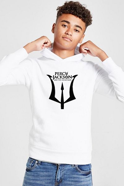 Tshirthane Πουκάμισο με κουκούλα Percy Jackson And The Olympians White Παιδικό 3ip