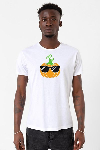 Tshirthane Cool Pumpkin White ανδρικό μπλουζάκι ποδηλασίας