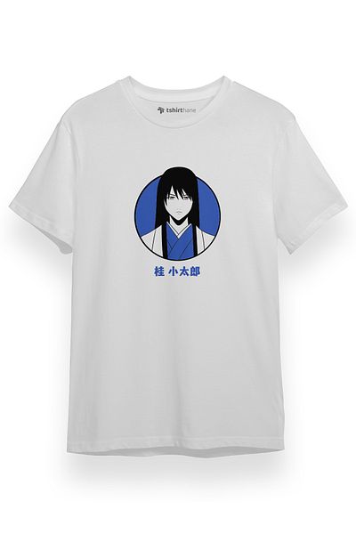 Tshirthane Ανδρικό κοντομάνικο μπλουζάκι Gintama Anime Kotaro Minimal White