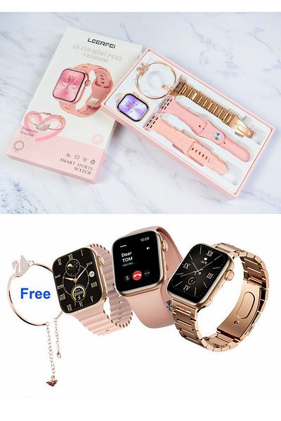 LaraThec G9 Mini Rose Gold Bracelet Gift Amoled Screen 41mm Women's Smart Watch 2025