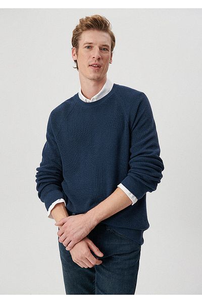 Mavi Crew Neck Navy Blue πουλόβερ Slim Fit / Narrow Cut 0710136-70719