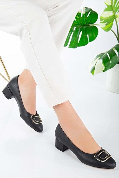 Kocamanlar Ayakkabı Pantofi clasici de damă cu toc de 4 cm cu cataramă Mehtap...