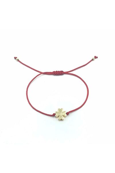 Tralles Takı Mother Daughter Combination Red String Gold Clover Lucky Bracelet