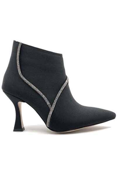 KOCAMANLAR Feles V Жіночі черевики з відкритою п'ятою та декольте з атласу, чорні