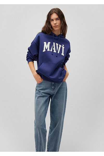 Mavi Sweatshirt mit Logo-Print, Übergröße/Weitschnitt 1600361-70722