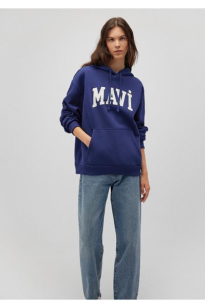 Mavi Sweatshirt mit Logo-Print, Übergröße/Weitschnitt 1600361-70722