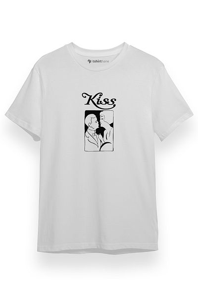 Tshirthane Ανδρικό μπλουζάκι Kiss Icon Λευκό κοντομάνικο