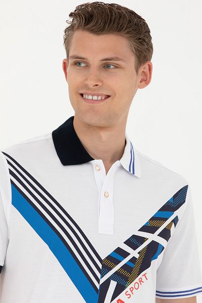 U.S. Polo Assn. Ανδρικό λευκό T-shirt - Μοντέλο VR013 50263332