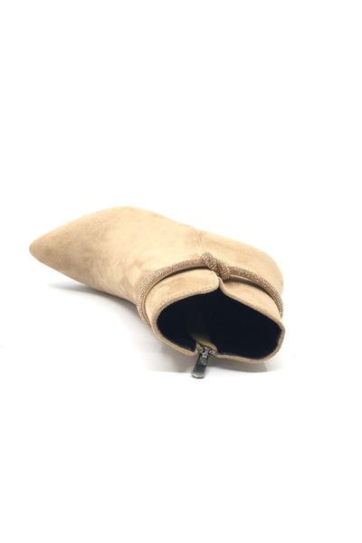 KOCAMANLAR Дамски ботуши Feles Knot Stone Detailed Glass Heel от TEN-SUEDE