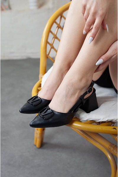 Kids Club Shoes Pantofi clasici cu toc pentru femei Feles Zara V Catarama Negri