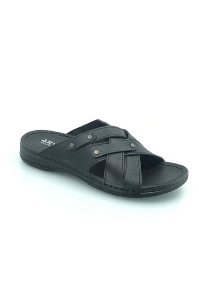 Kids Club Shoes Aryan 12-537 Ανδρικές Ορθοπεδικές παντόφλες ΜΑΥΡΟ