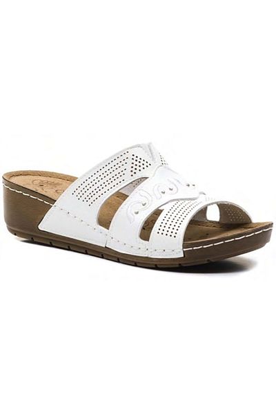 Kids Club Shoes Carlaverde 161810 . Ο Δρ. Συνιστώμενες Ορθοπεδικές Γυναικείες Παντόφλες ΛΕΥΚΕΣ