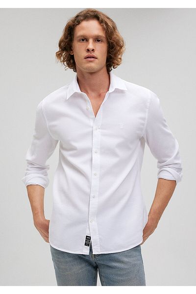 Mavi Bílá košile Slim Fit / Těsný střih 0210698-620