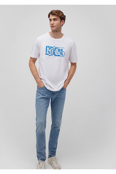 Mavi Istanbul Printed White T-Shirt Regular Fit / Normal Cut 0611789-620