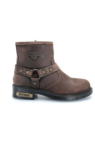 Kids Club Shoes Scotmen Dallas Halley Motor Boots - 100% γνήσιο δέρμα, καφέ