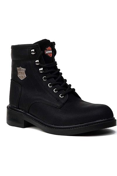 Kids Club Shoes Unisex Μαύρες μπότες Patika Halley Motor Boots