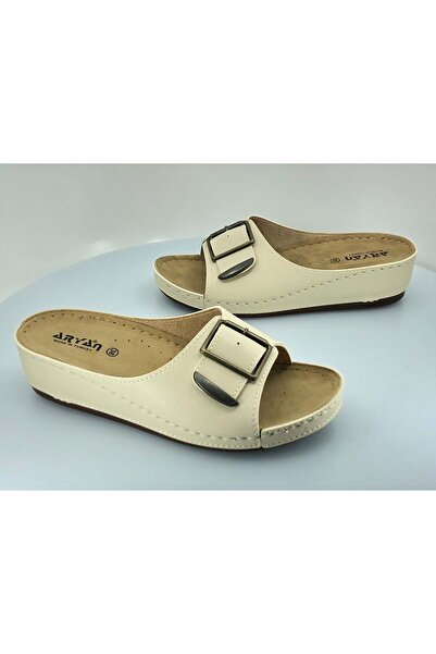 Kocamanlar Ayakkabı Aryan 09-265 Ženske ortopedske Papuče BEŽ