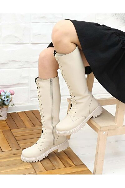 Kocamanlar Ayakkabı حذاء بوت نسائي أسود من فيليس بيج