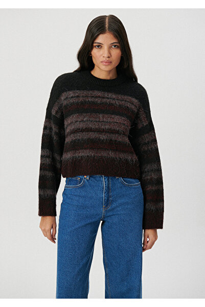 Mavi Siyah Kazak Crop / Kısa Kesim 1710367-85886