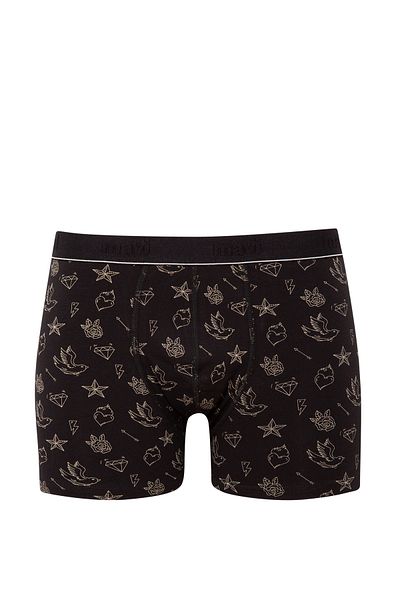 Mavi Bedruckter schwarzer Boxer 092449-85585