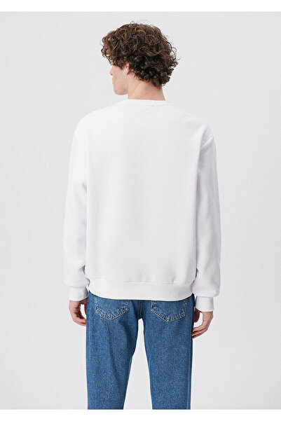 Mavi Λογότυπο εμπριμέ Λευκό Φούτερ 0611716-620