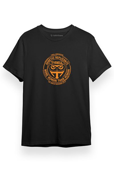 Tshirthane Ανδρικό μπλουζάκι Blade Runner Tyrell Corporation Circle Logo μαύρο κοντομάνικο