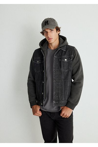 Mavi Jerry College Dark Grey Jean Jacket 010258-85624