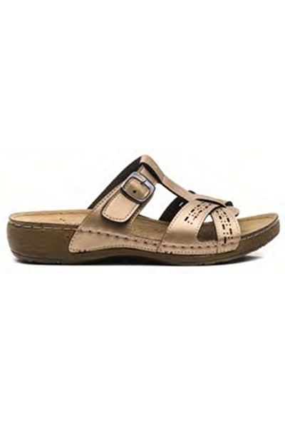 Kids Club Shoes Carlaverde 150901 .Dr.Tavsiyeli Ορθοπεδικές Γυναικείες Παντόφλες ΧΡΥΣΟ