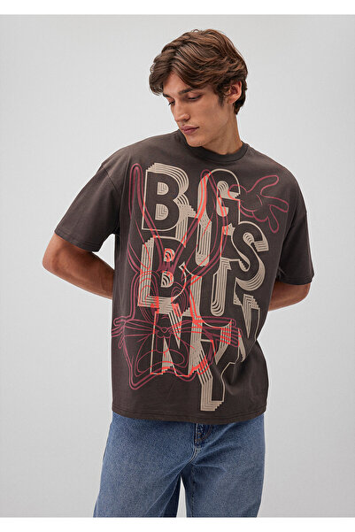 Mavi Μπλουζάκι Bugs Bunny Printed Oversize καφέ - 0611680 -70219