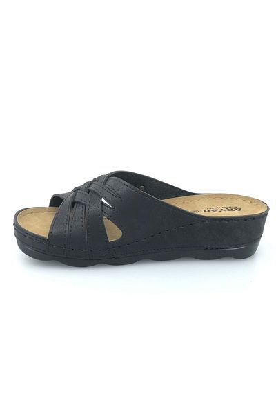 Kids Club Shoes Aryan D.r Προτεινόμενες Ορθοπεδικές Γυναικείες Παντόφλες ΜΑΥΡΟ