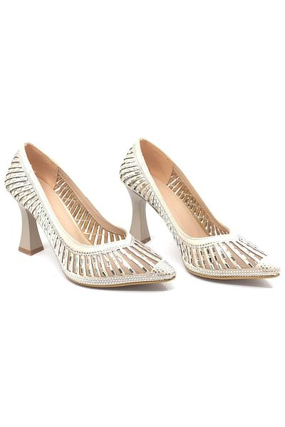 KOCAMANLAR Feles Goblet Heel Cinderella Stone Stiletto Pantofi cu toc damă ZECE