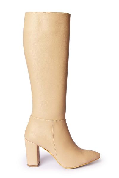 Kids Club Shoes Feles Κάτω από το γόνατο Δερμάτινες Γυναικείες Μπότες με τακούνι NUT