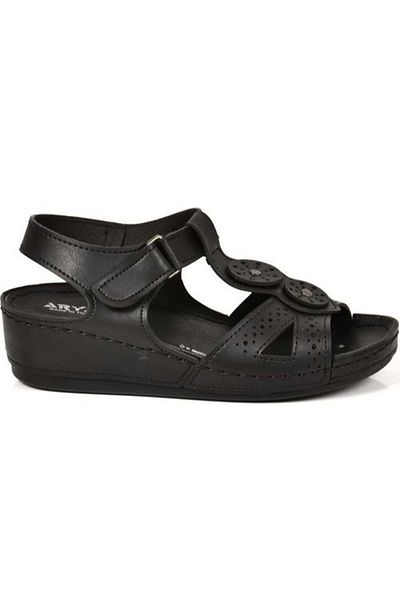 Kids Club Shoes Aryan 09-268 Dr.Tavsiyeli Ορθοπεδικές Γυναικείες Παντόφλες Σανδάλια ΜΑΥΡΟ