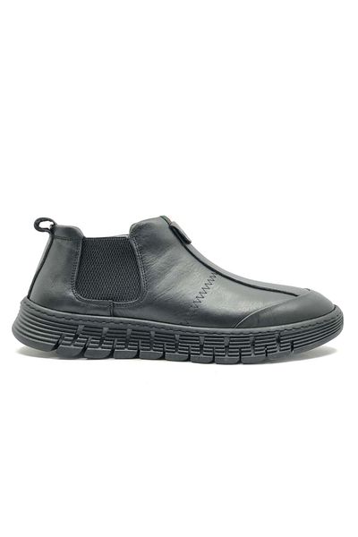 Kids Club Shoes James Franco 6320 Casual Sports Δερμάτινες Ανδρικές Μπότες ΜΑΥΡΟ-ΔΕΡΜΑΤΙΝΟ