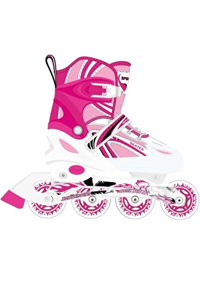Kids Club Shoes Avessa Lighted Caster - Double Row Adjustable Skate, Available PINK