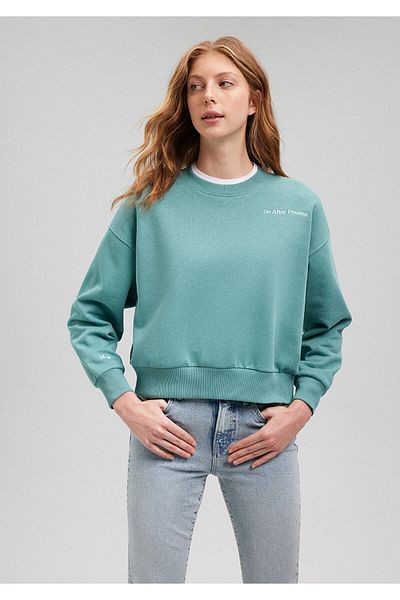 Mavi Hanorac verde cu detalii broderii 1s10074-71823